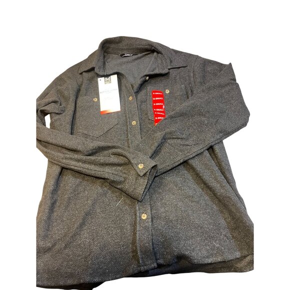 Men's Charcoal Gray Cozy Soft-Stretch Button down Shirt - Picture 1 of 1